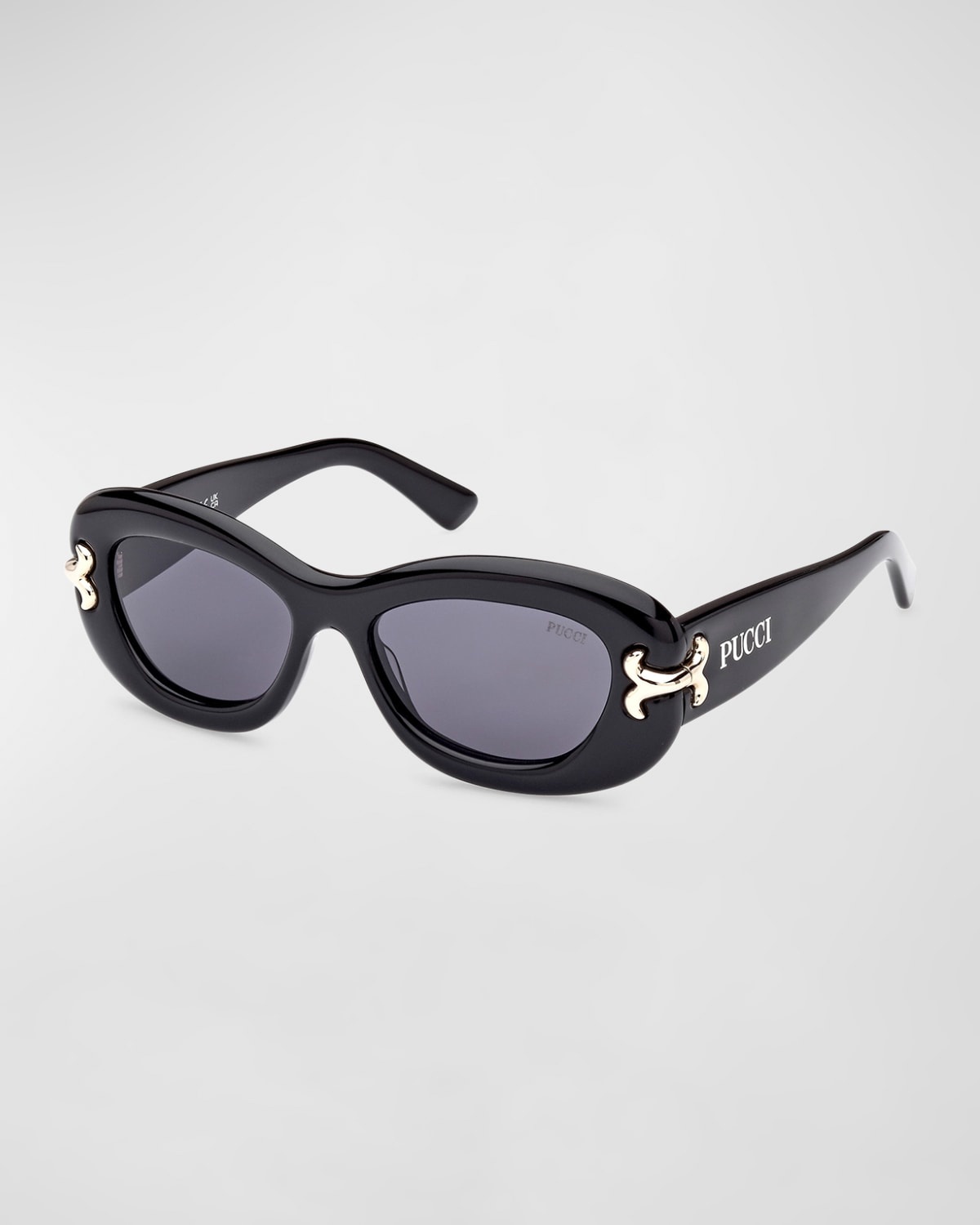 Filigree Acetate Round Sunglasses - 1