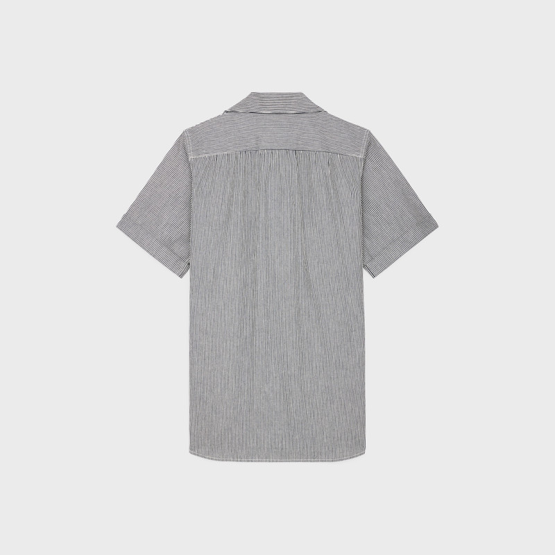 CELINE tunic mini dress in hickory striped cotton outlook