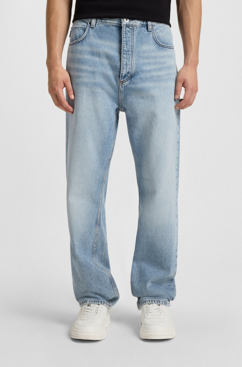 HUGO BAGGY-FIT JEANS IN HEAVYWEIGHT COTTON DENIM outlook