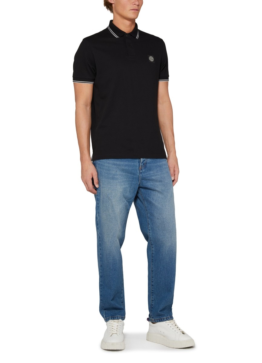Short-sleeved polo shirt with logo - 2
