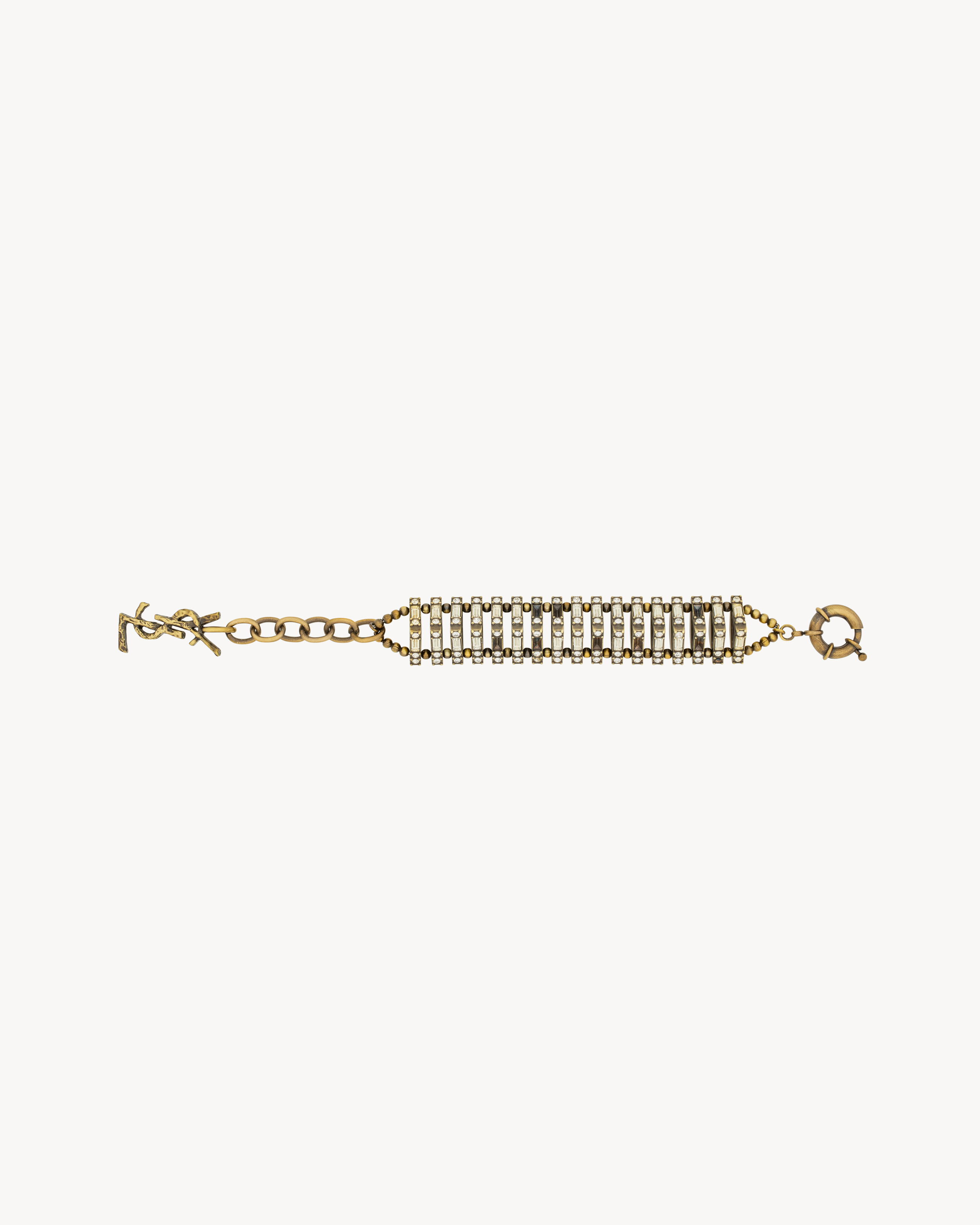 CRYSTAL PYRAMID BRACELET IN METAL - 2