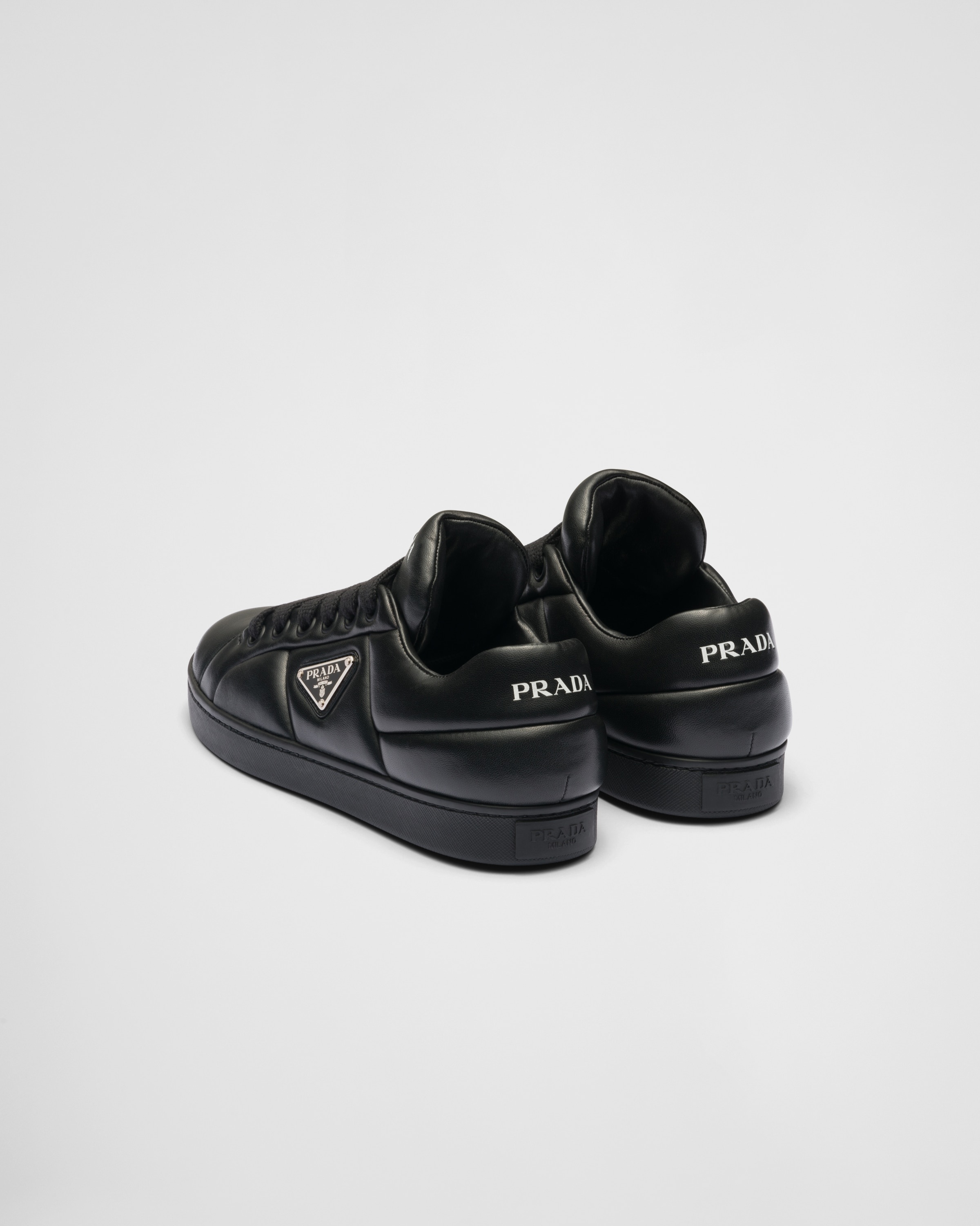 Padded nappa leather sneakers - 4