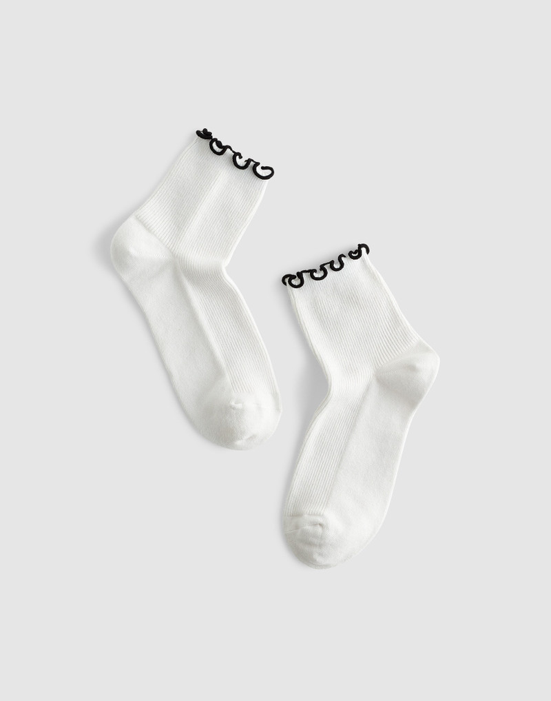Ruffle-Trim Ankle Socks 1