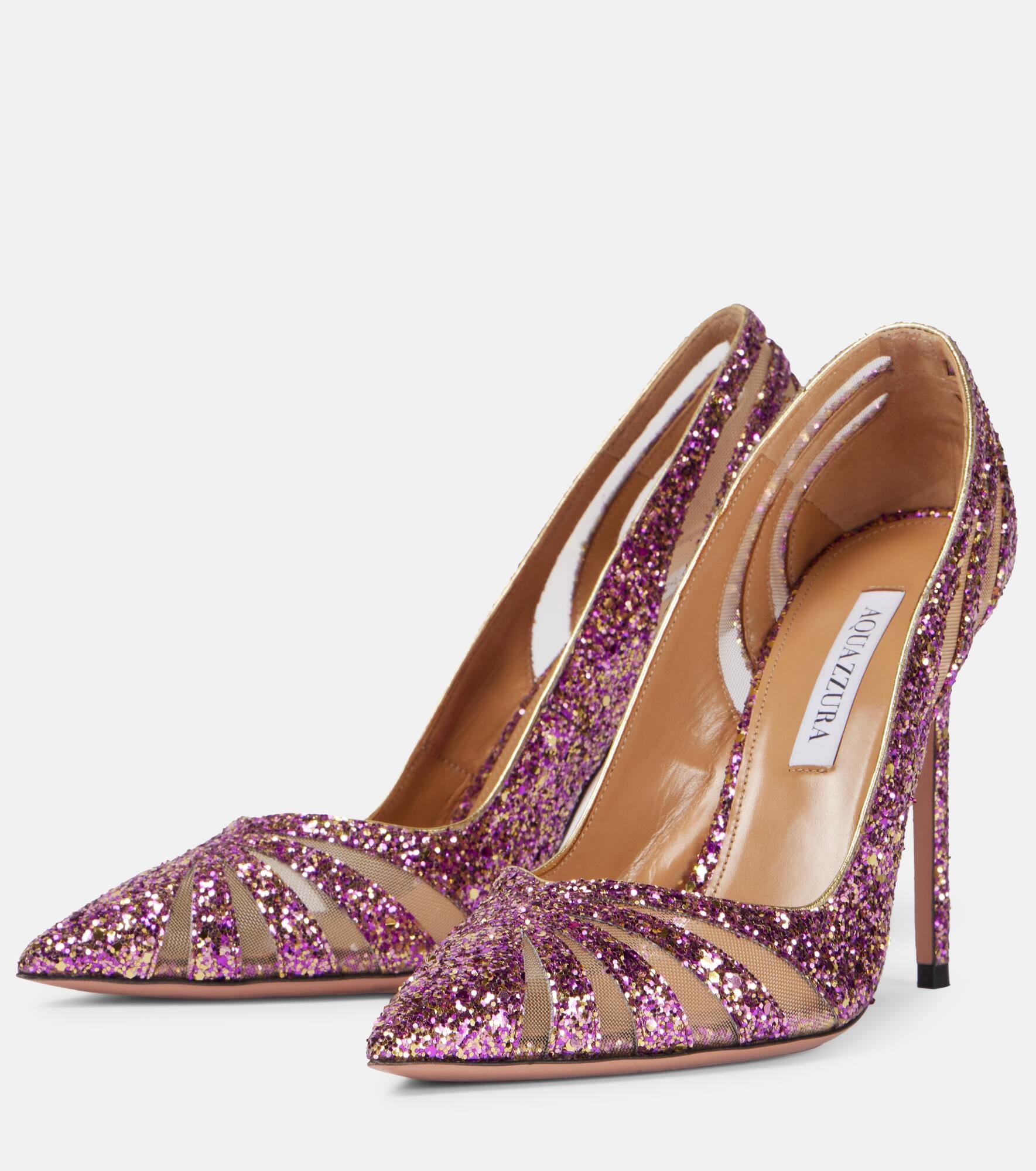 The Spy 105 glitter mesh pumps - 4
