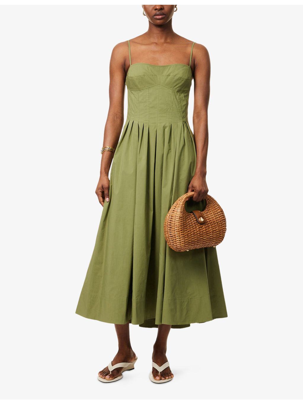Kittiya Pleated Woven Midi Dress - 2