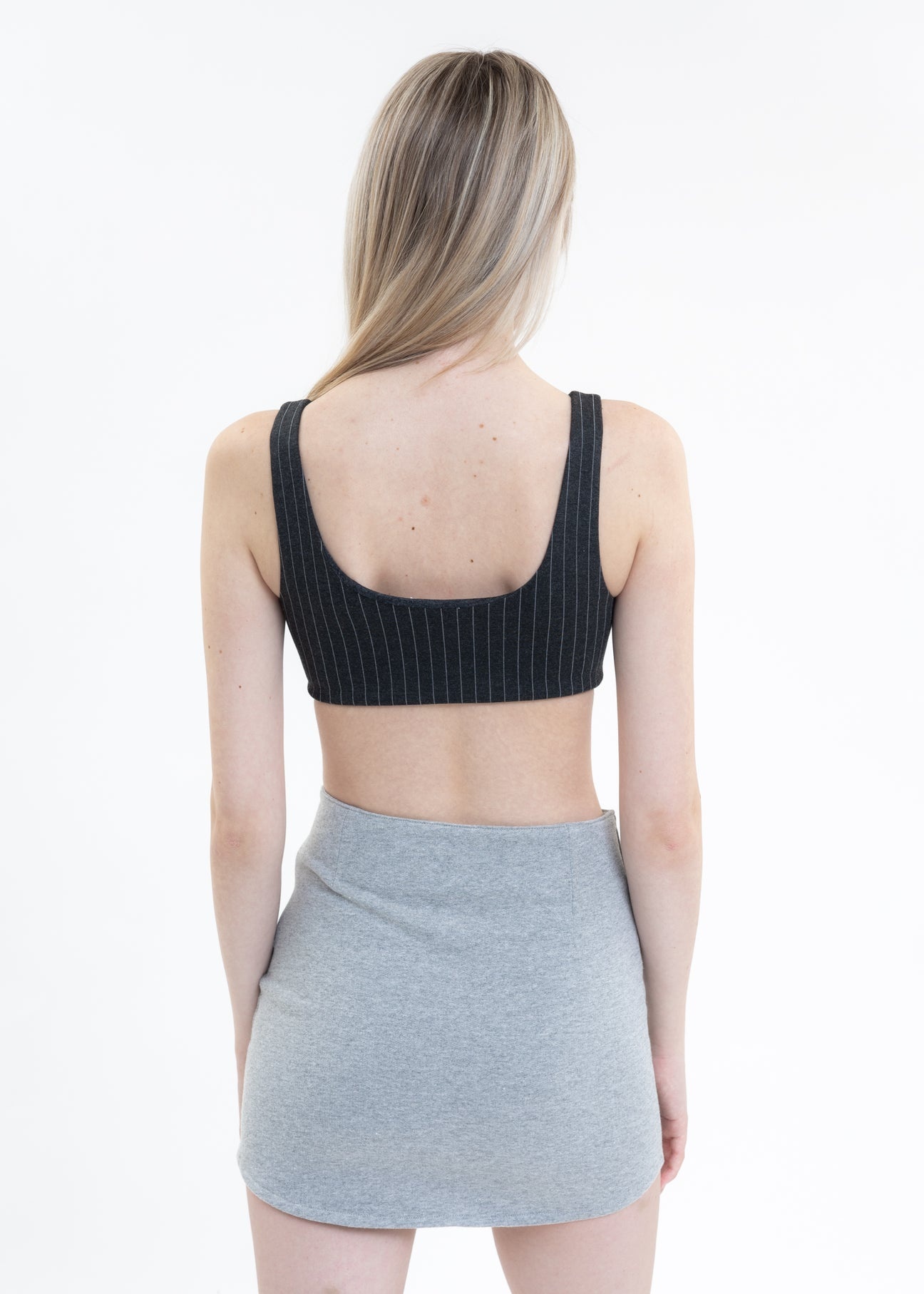 Grey Pinstripe Sport Top - 3