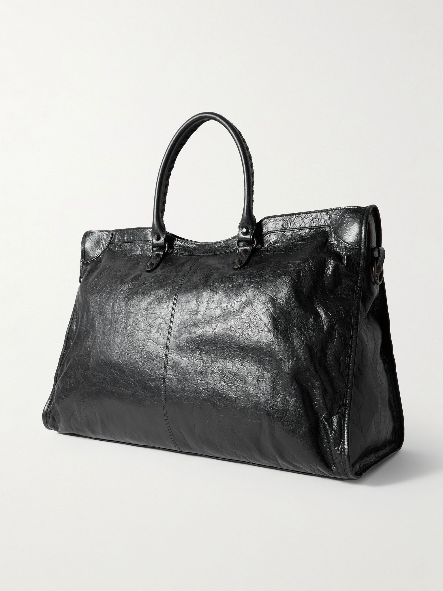 Le City Travel Arena Textured-Leather Tote Bag Black - 3