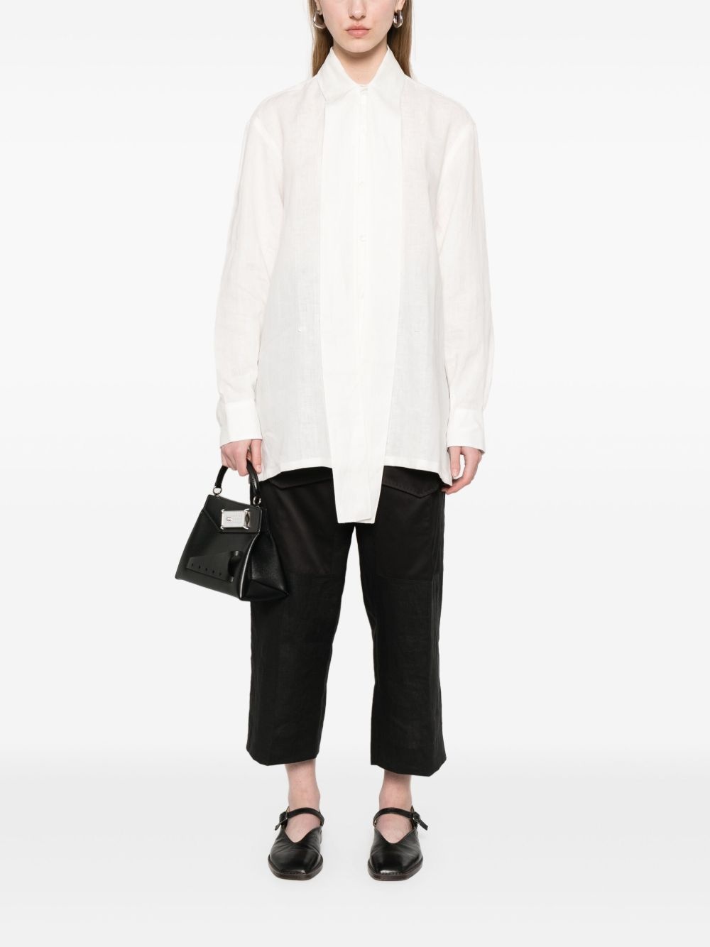 scarf-collar shirt - 2