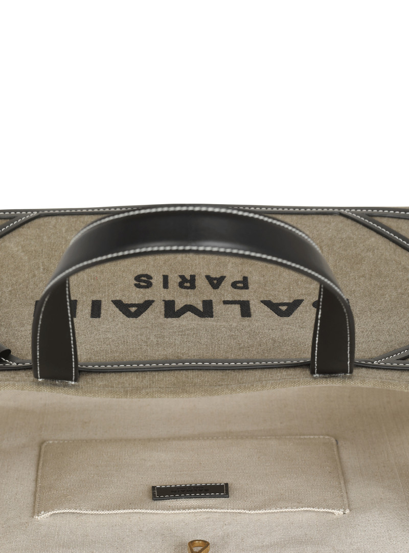 B-Army 42 canvas tote bag with leather details 5