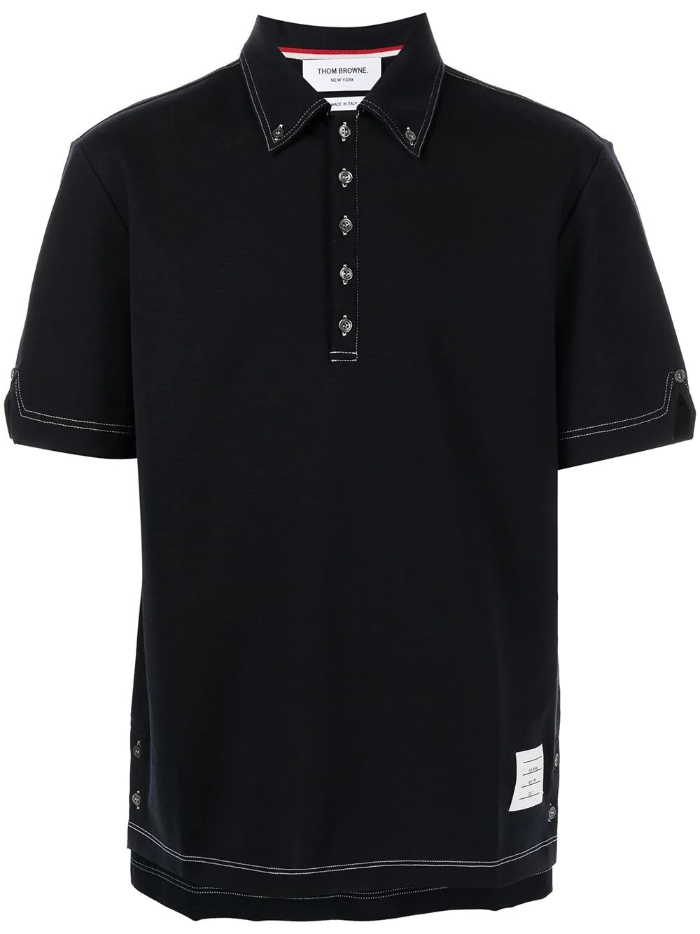 contrast-stitch polo shirt - 1