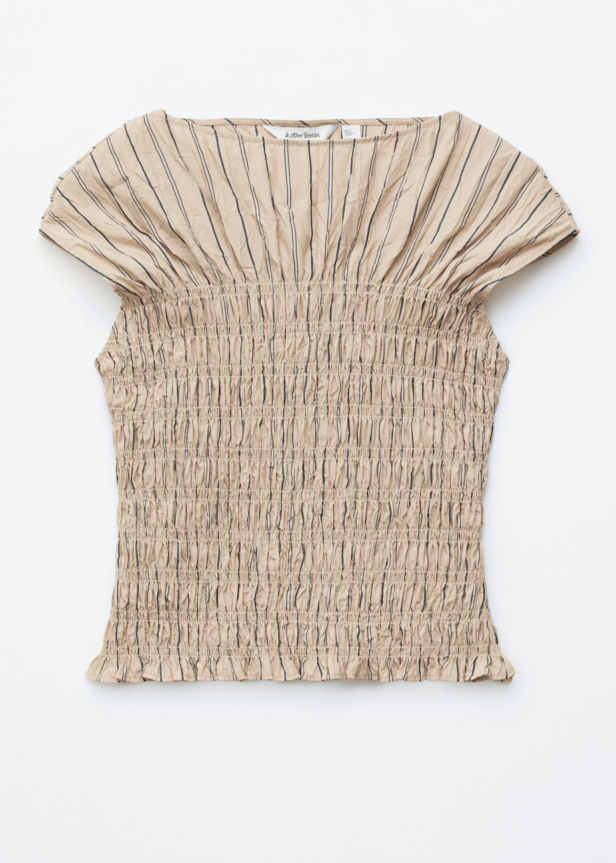 Smocked Boatneck Top - 1