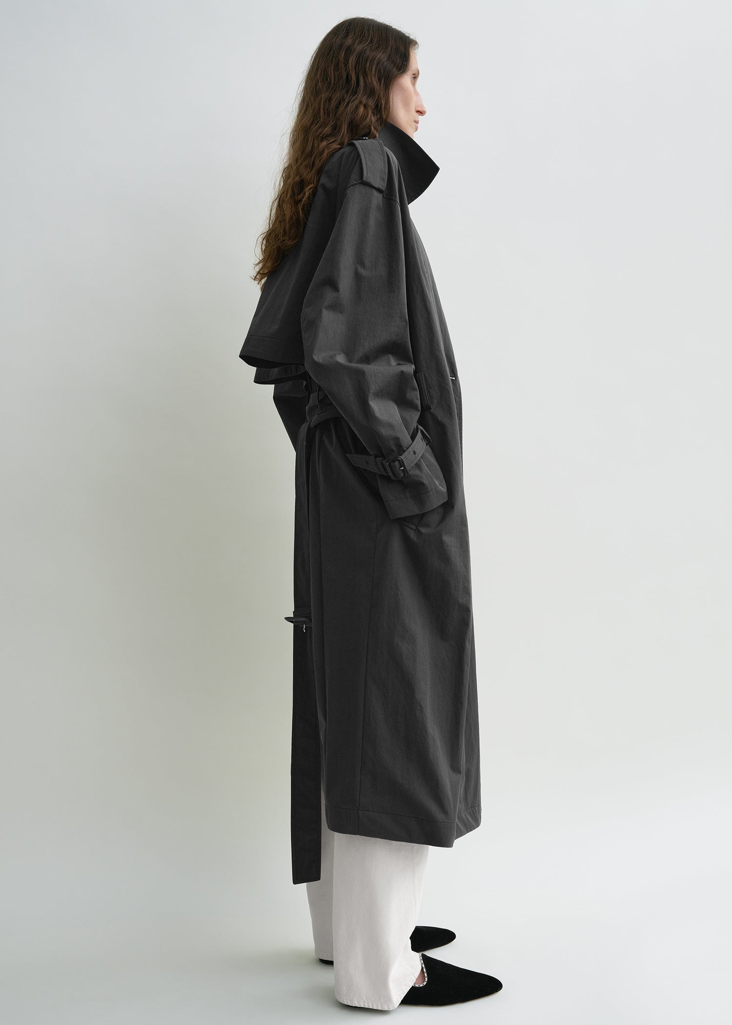 Crisp summer trench washed black - 3