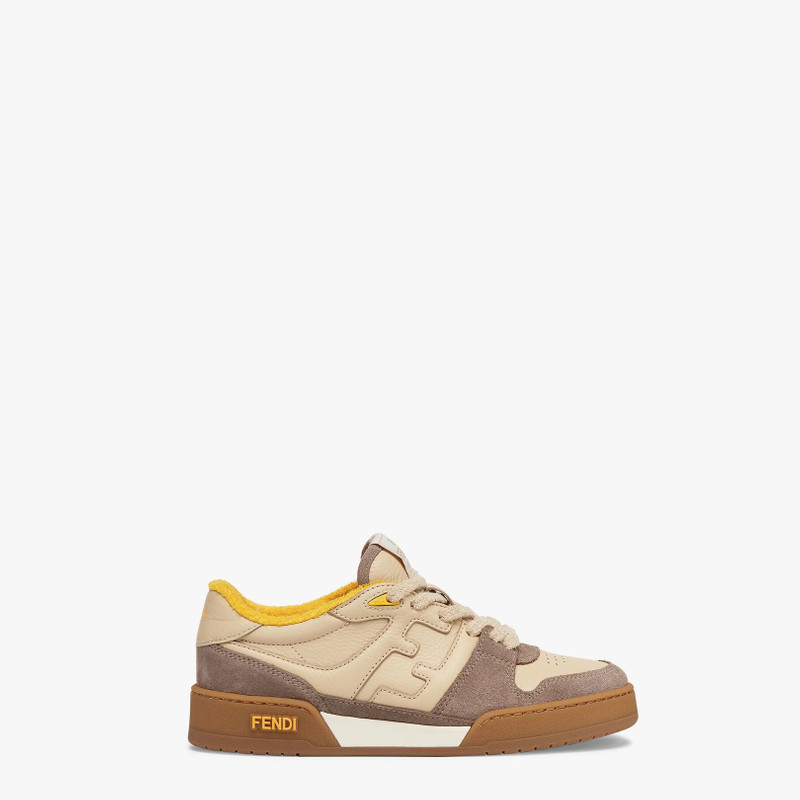 Beige suede low-tops - 1
