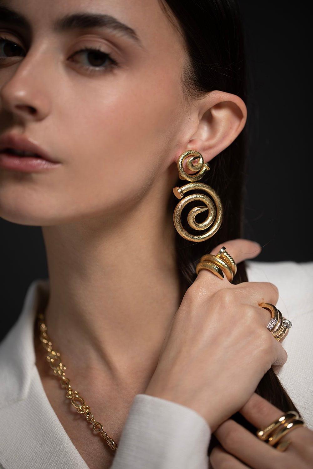 Spiral Nail Earrings - 2
