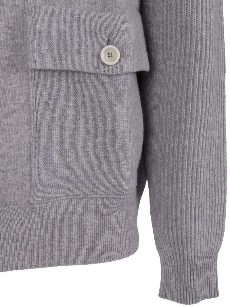 ribbed-panel wool cardigan 3