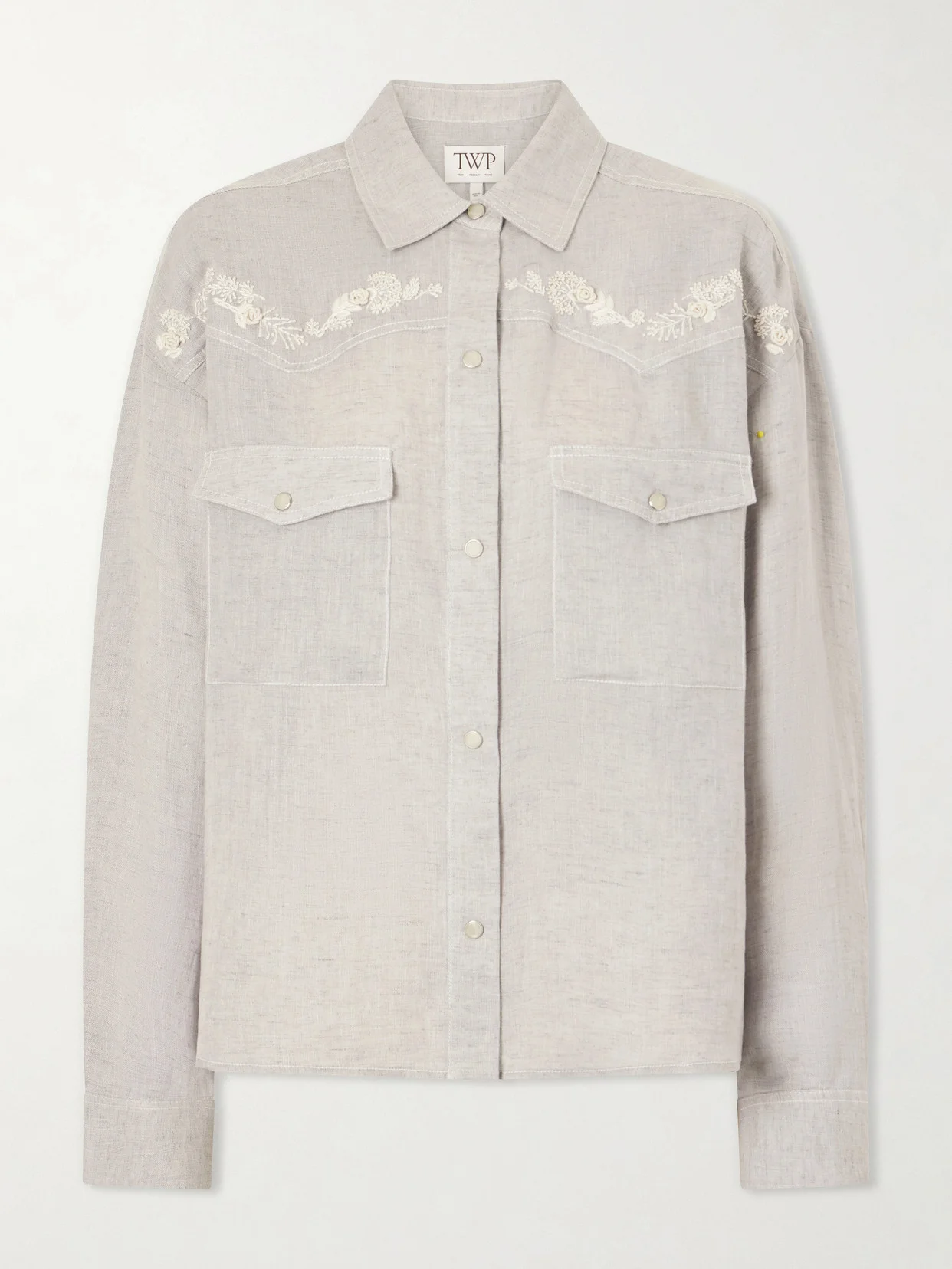Western Embroidered Hemp Shirt - 1