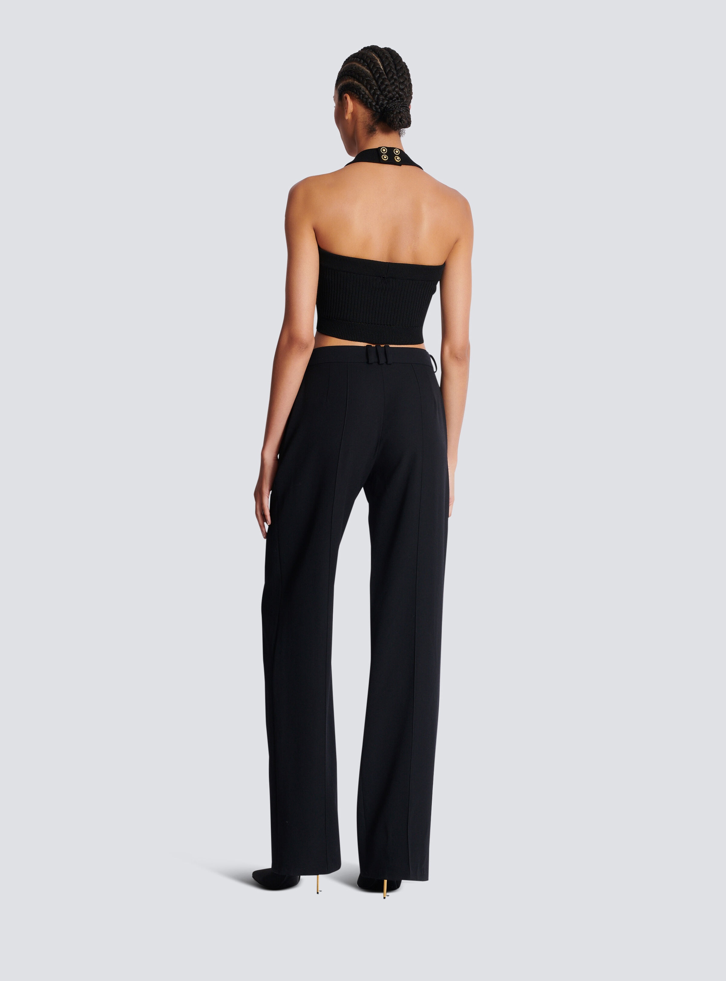 Tailored grain de poudre trousers - 4