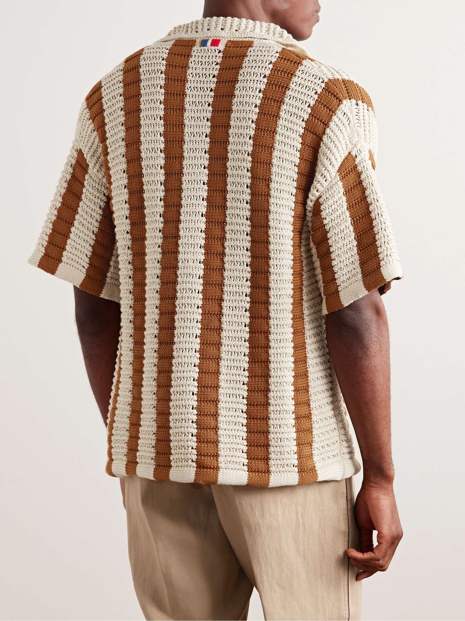 Thomas Striped Crocheted Cotton Shirt - 3