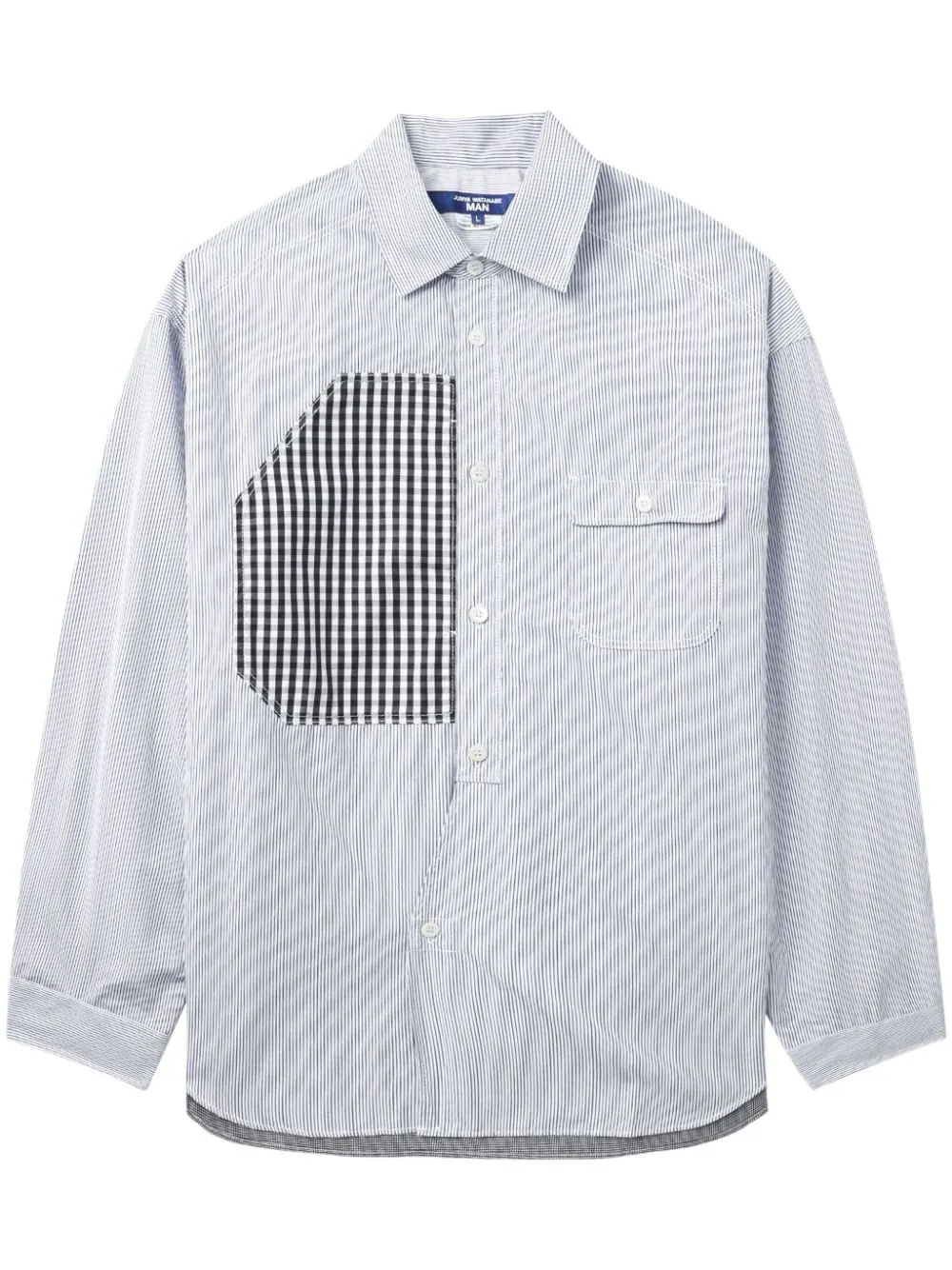 Cotton Stripe Check Shirt - 1