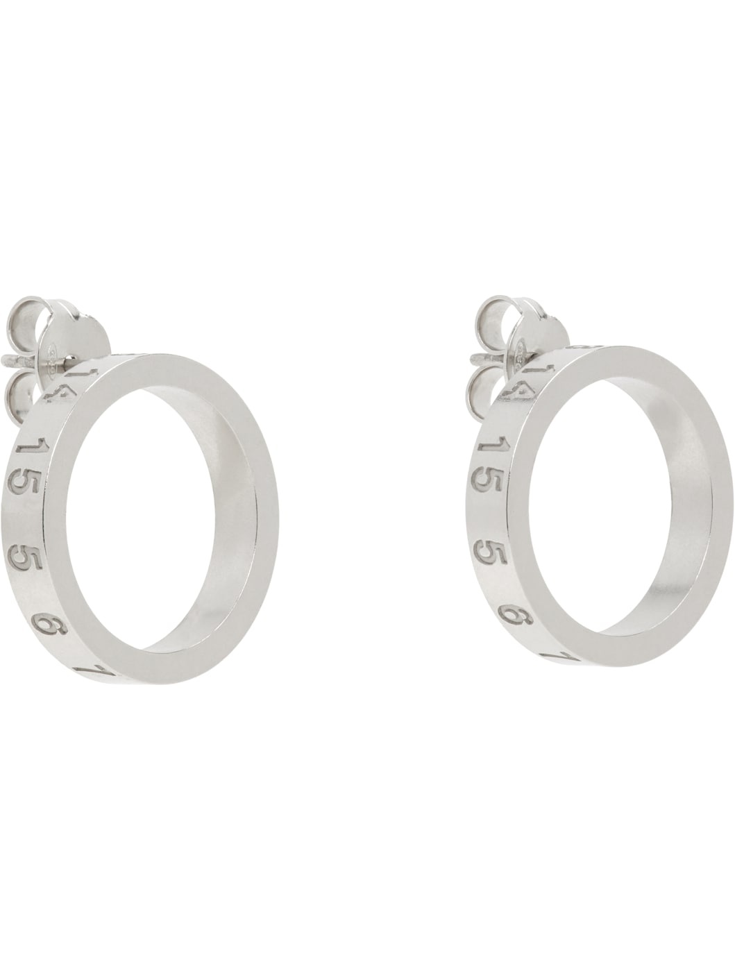Silver Numerical Earrings - 2