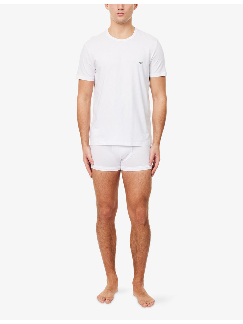 EMPORIO ARMANI Logo-Print Pack Of Two Cotton-Jersey T-Shirts outlook