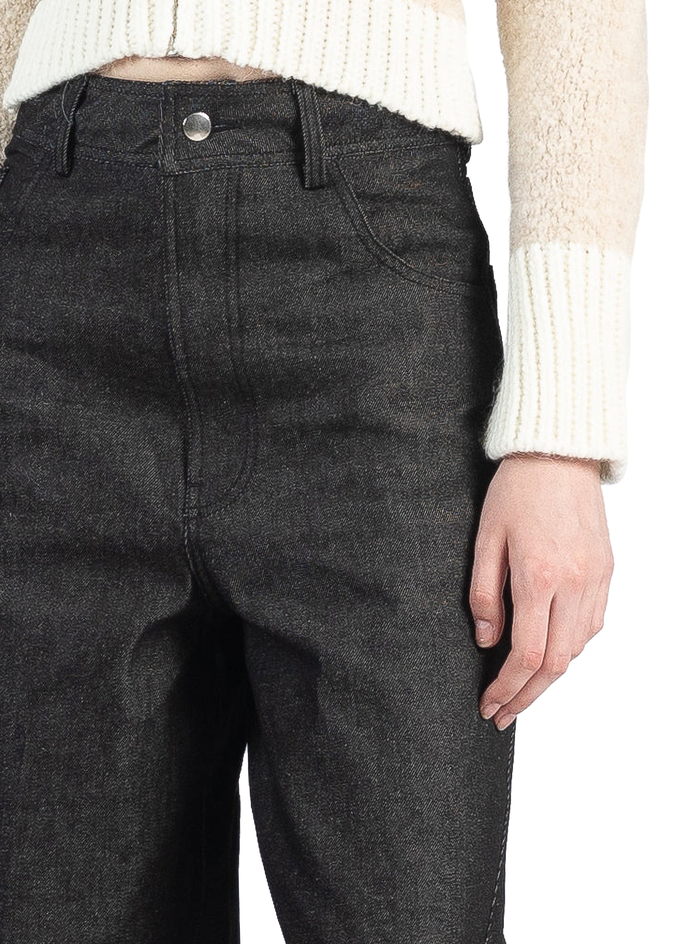 【関税込み】Elleme ブラック Plain Reverse バギージーンズ Elleme Baggy Black Denim Jeans | elleme | REVERSIBLE