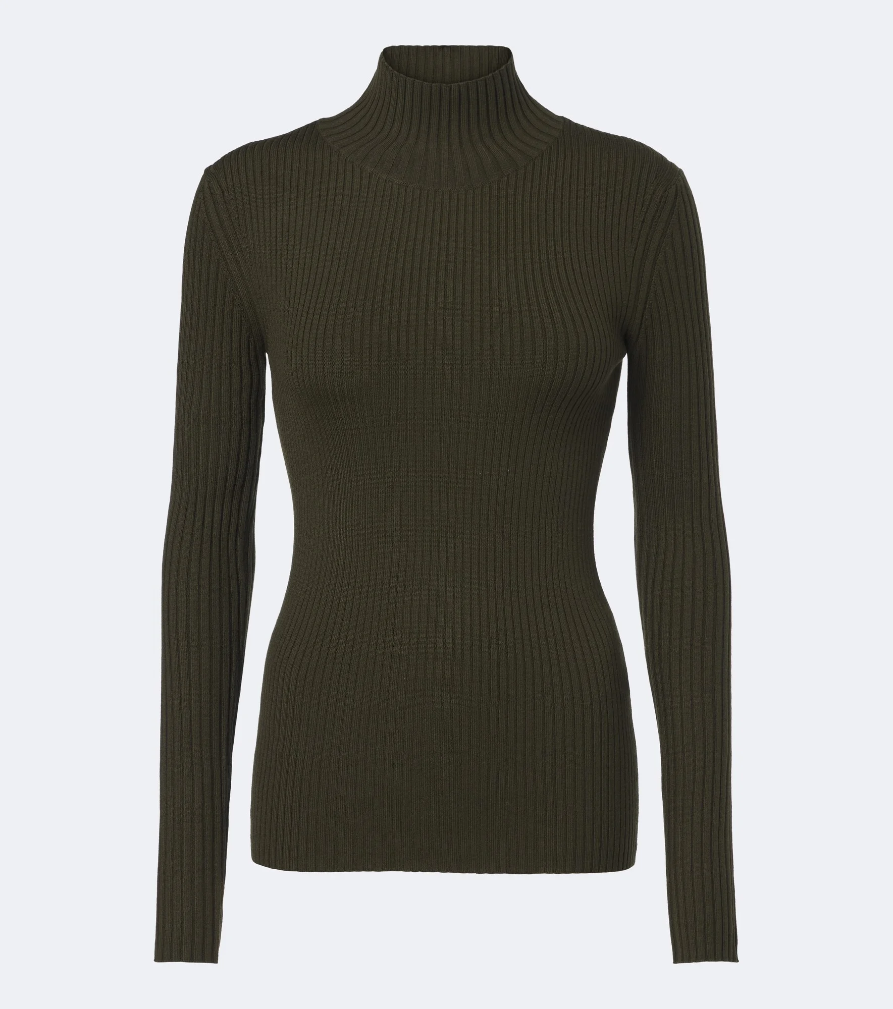 Ribbed-knit wool-blend sweater - 1