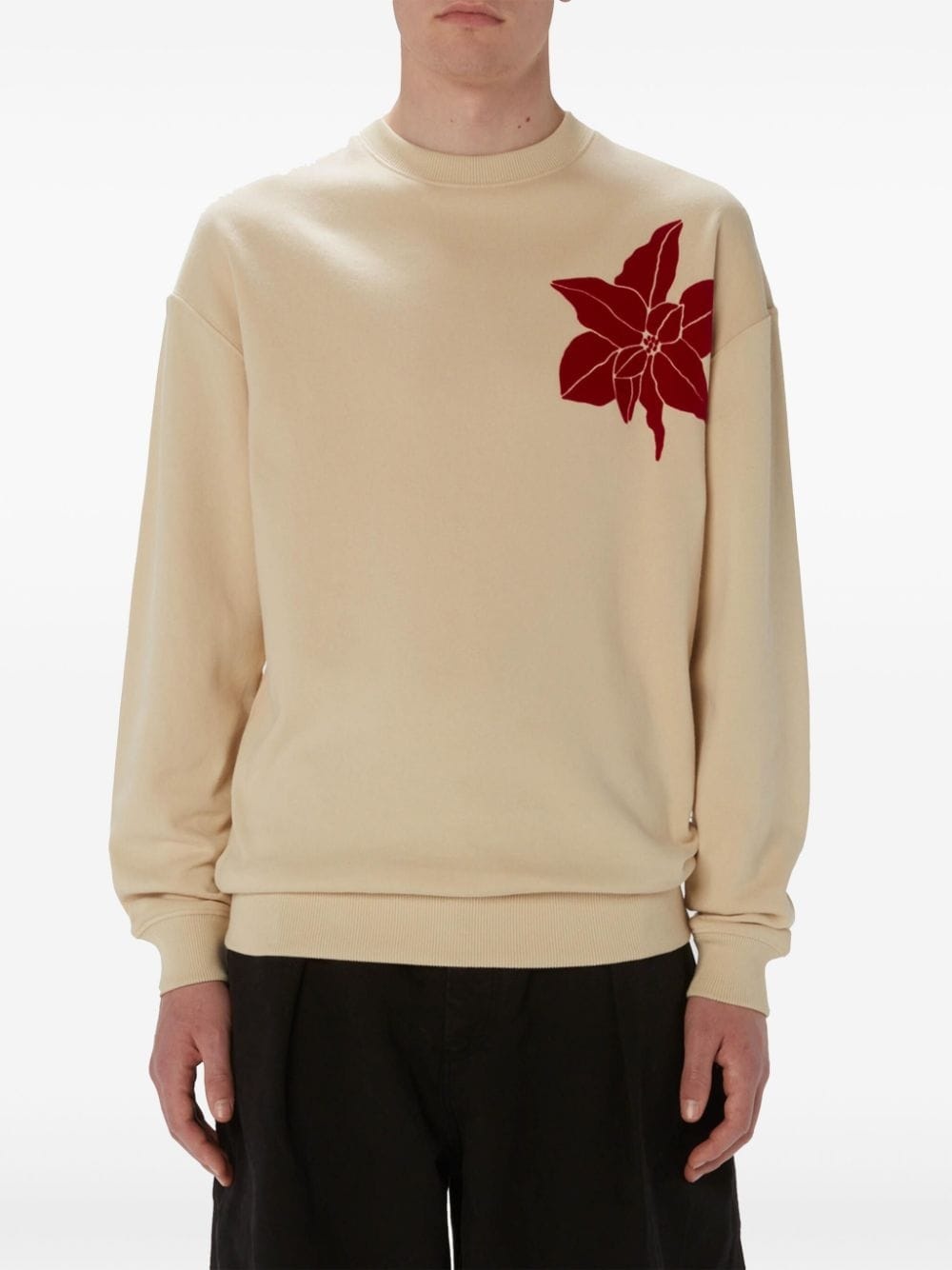 floral-print organic cotton sweatshirt - 3