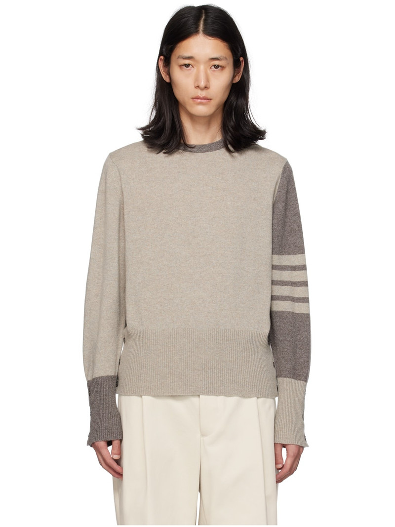 Taupe 4-Bar Sweater 1