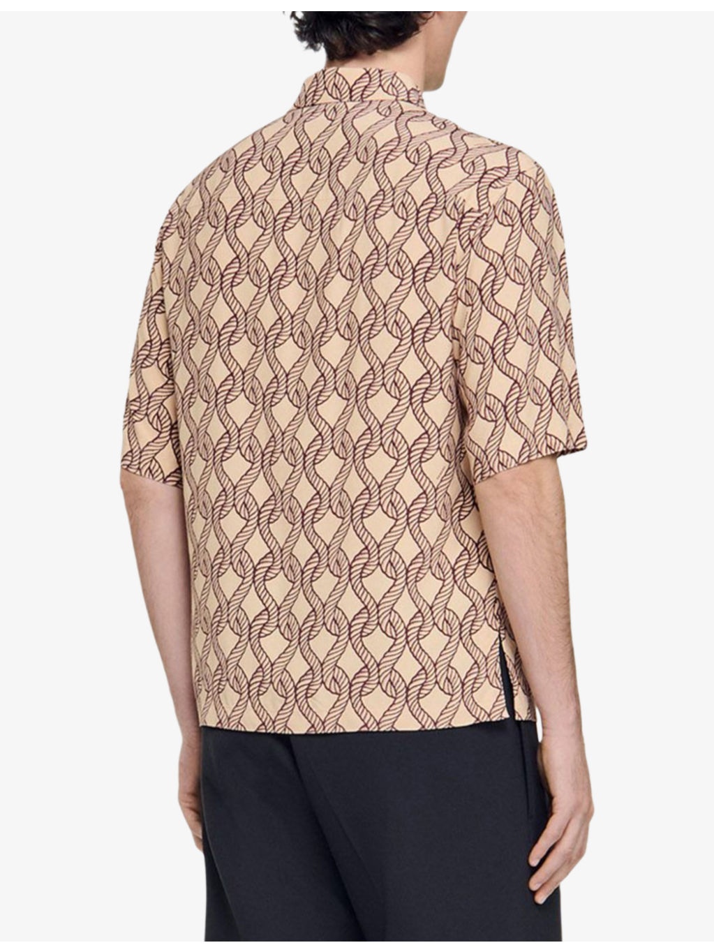 Graphic Rope-Print loose-Fit Woven Shirt - 4