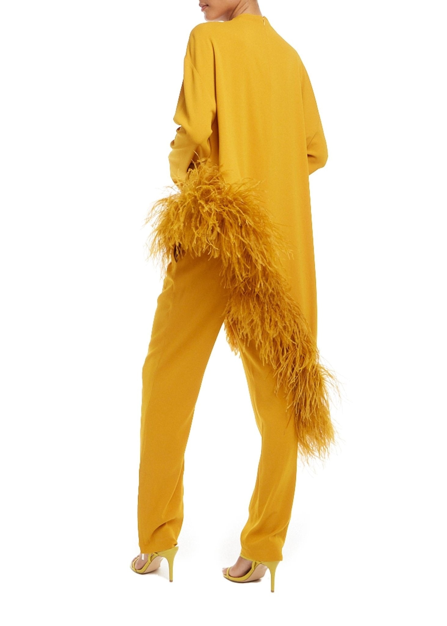 Crepe Asymmetric Feather Tunic - 2