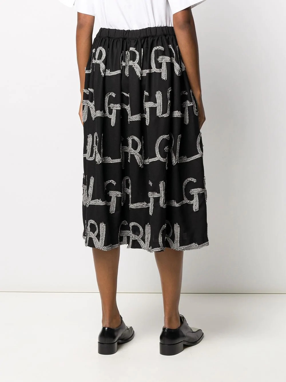 appliqué midi skirt - 4