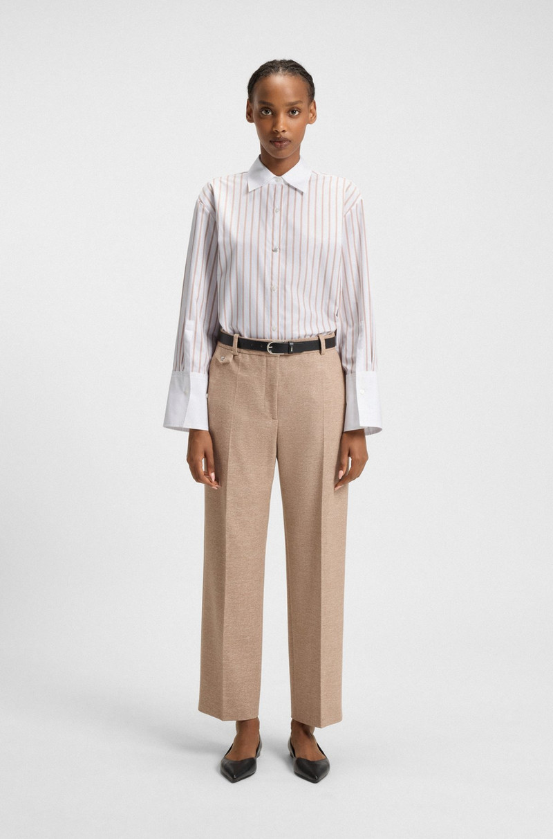 HUGO STRIPED BLOUSE IN COTTON POPLIN WITH CONTRAST TRIMS outlook