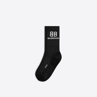 BALENCIAGA Men's Bb Tennis Socks  in Black outlook