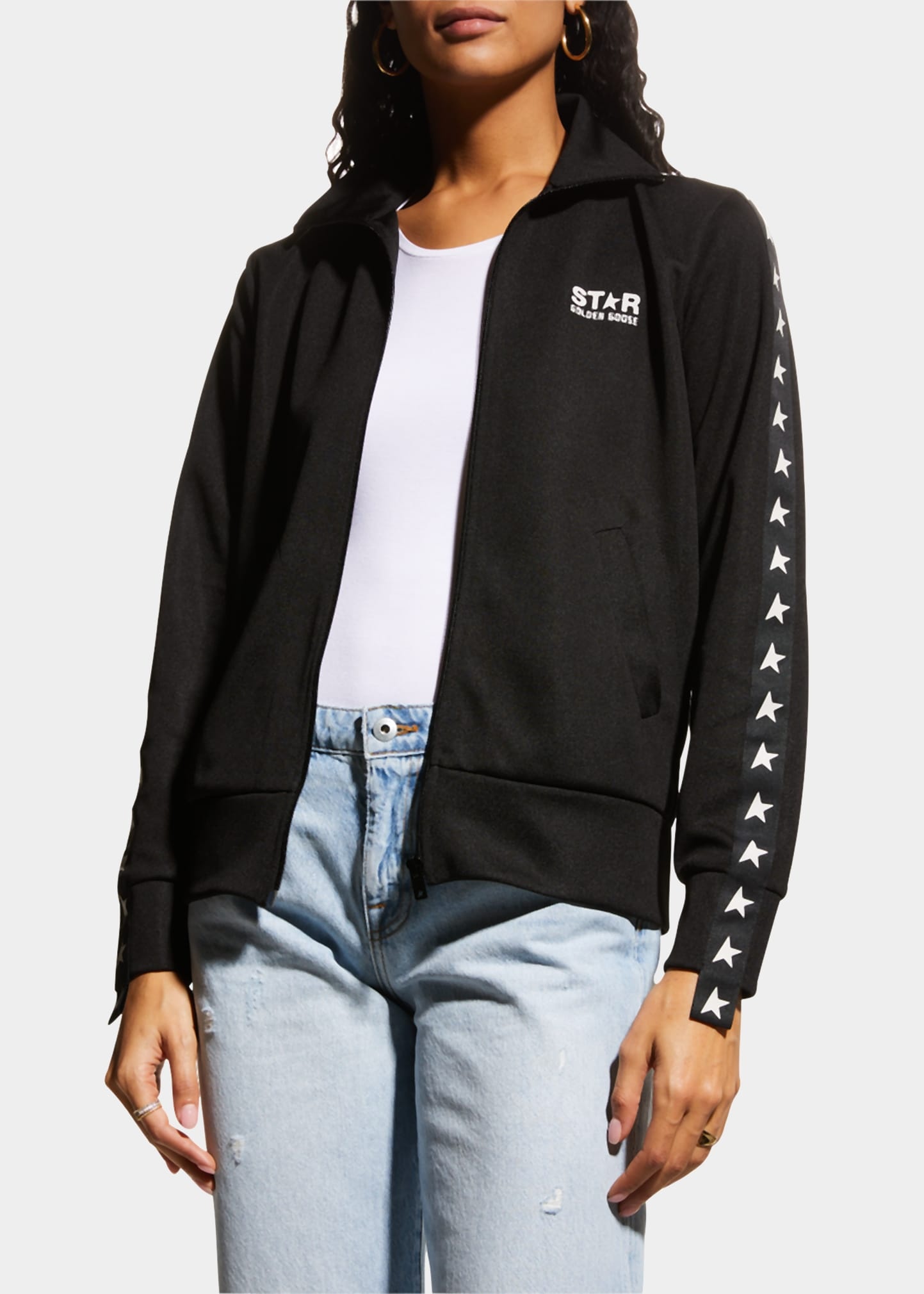 Tech Jersey Track Jacket w/ Grosgrain Trim - 3