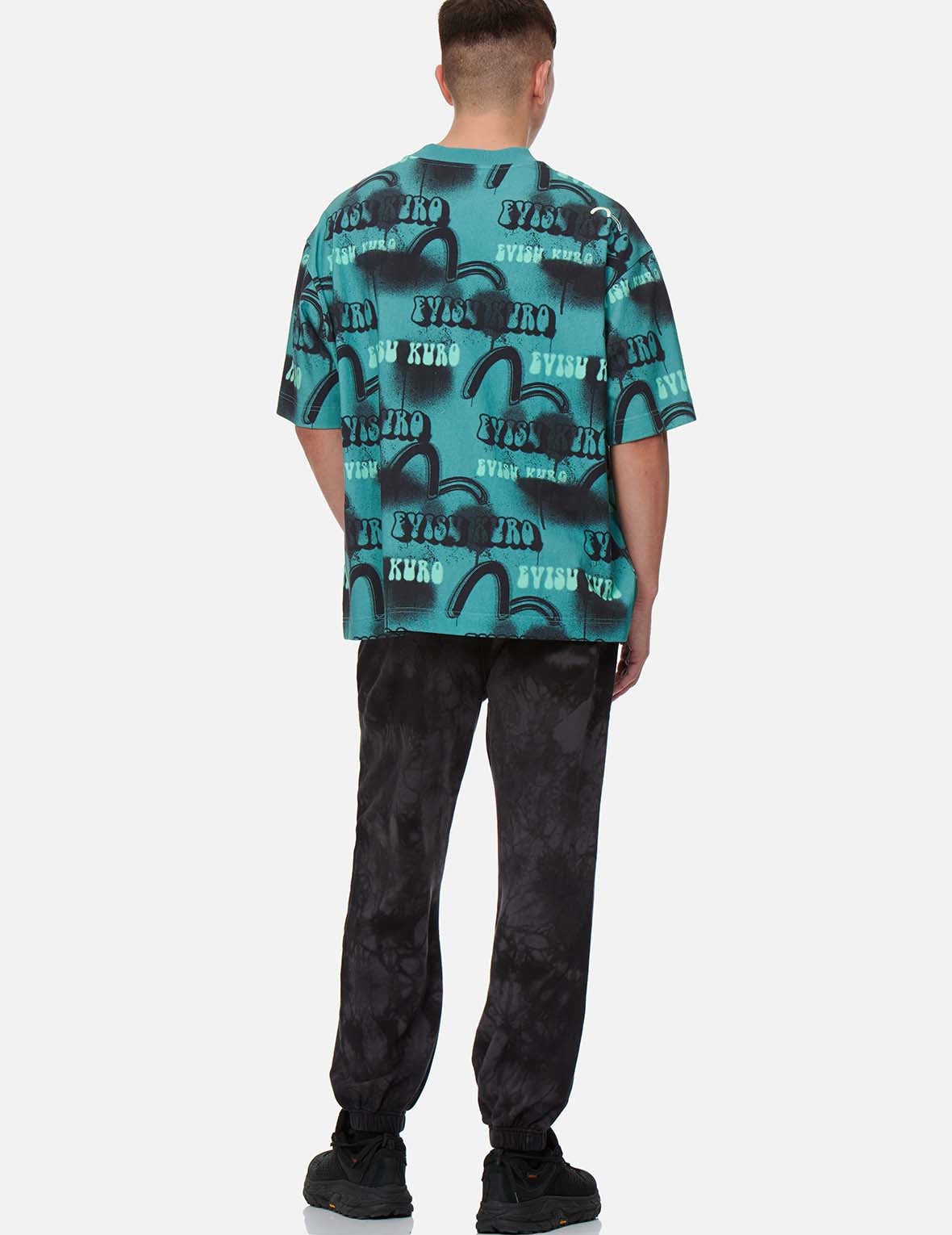Logo Embroidery Tie-dyed Sweatpants - 5