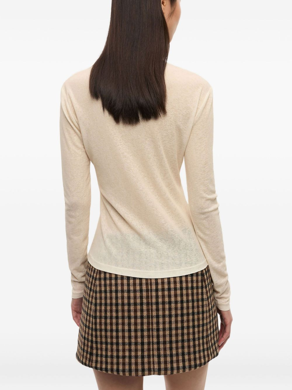 logo-print long-sleeve top - 4