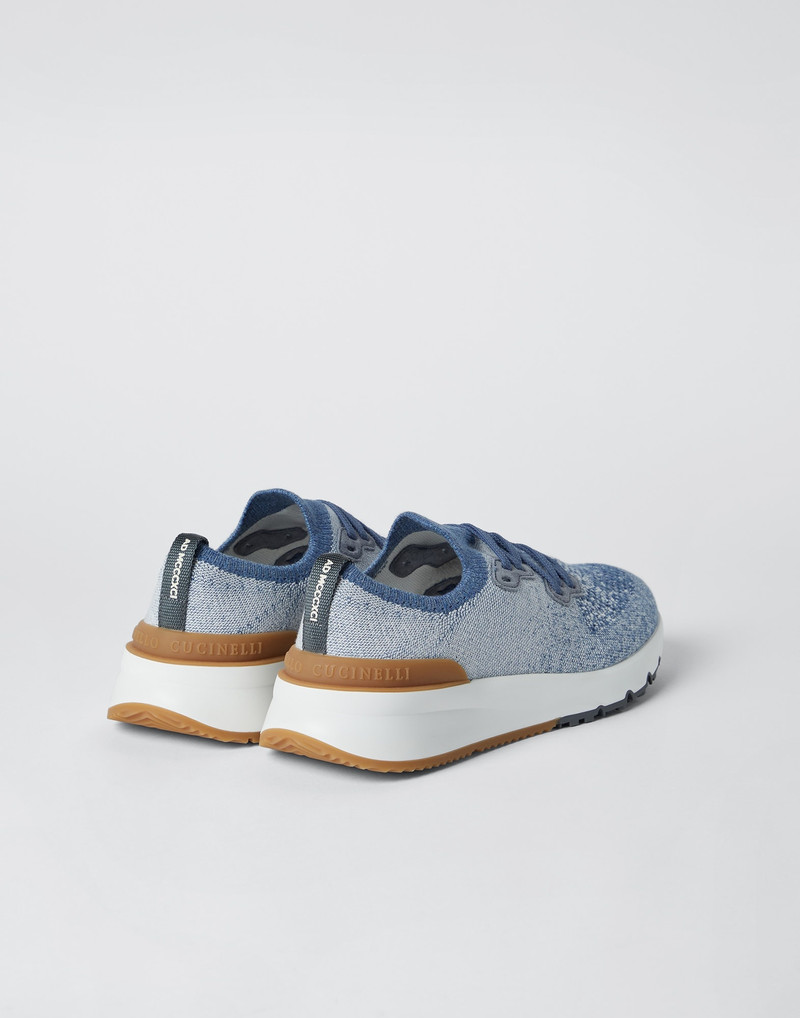 Brunello Cucinelli Cotton chiné knit runners outlook