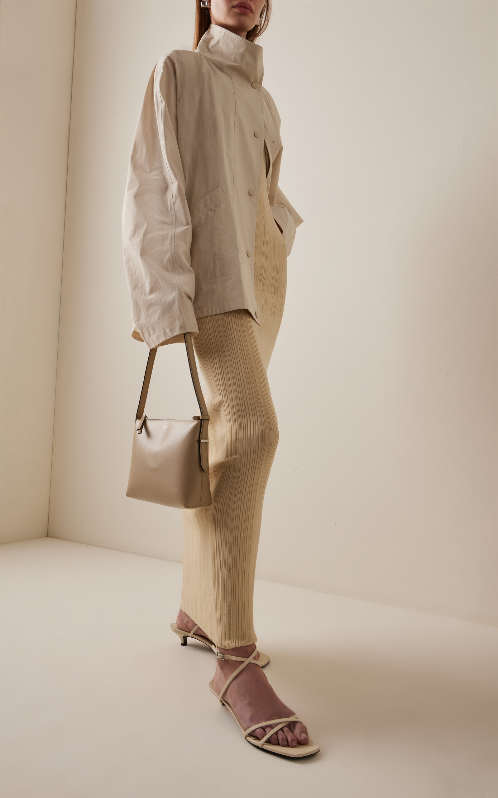Leather Crossover Sandals white - 2