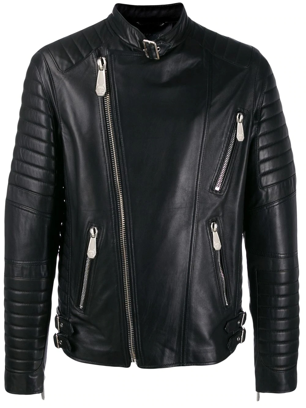 leather biker jacket - 1