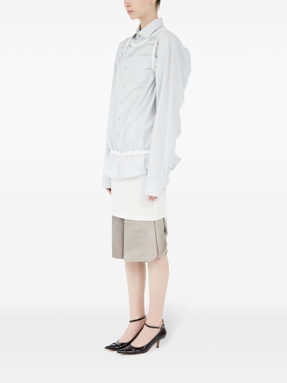 four stitch-logo cotton shirt - 7