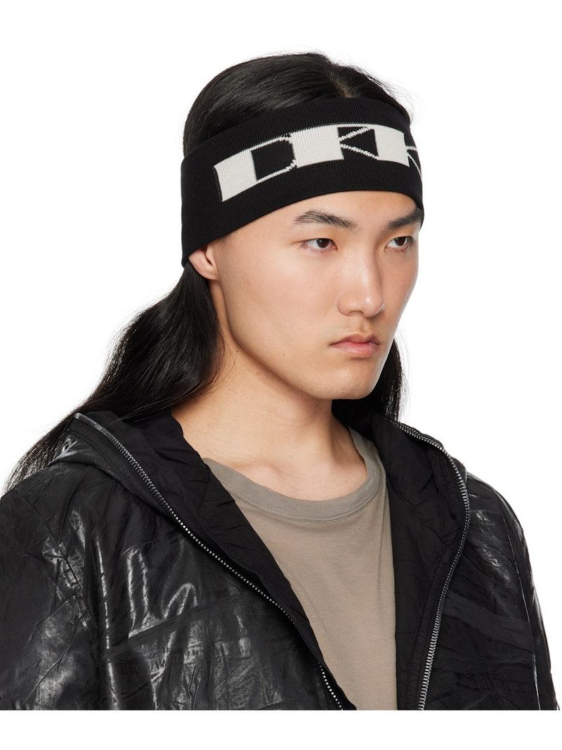 Rick Owens DRKSHDW Black Hollywood Cotton Headband outlook