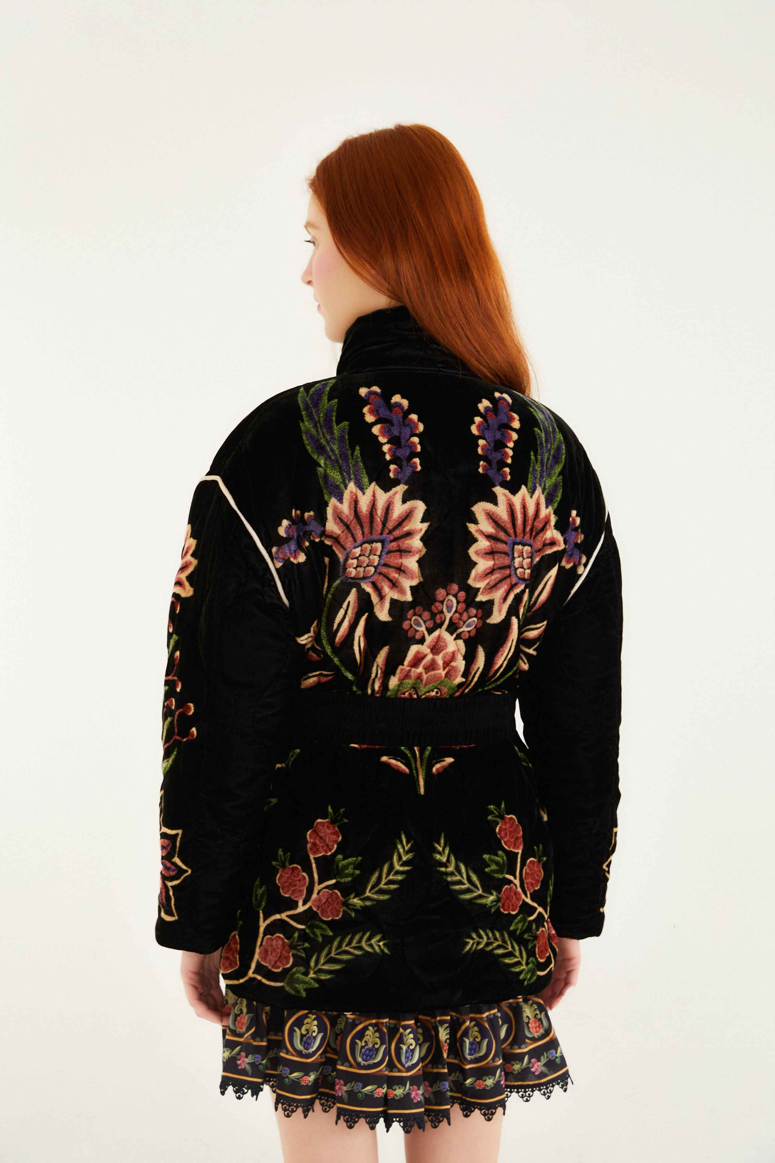 Black Marvelous Garden Puffer Jacket - 2