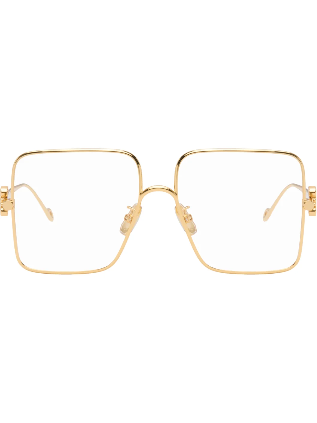 Gold Square Glasses - 1