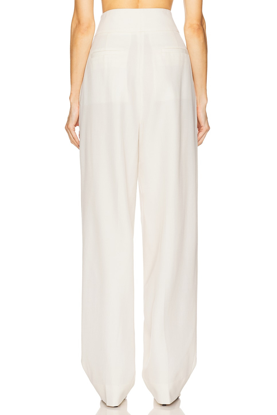 High Waist Pleated Suit Trouser in Wool - 5