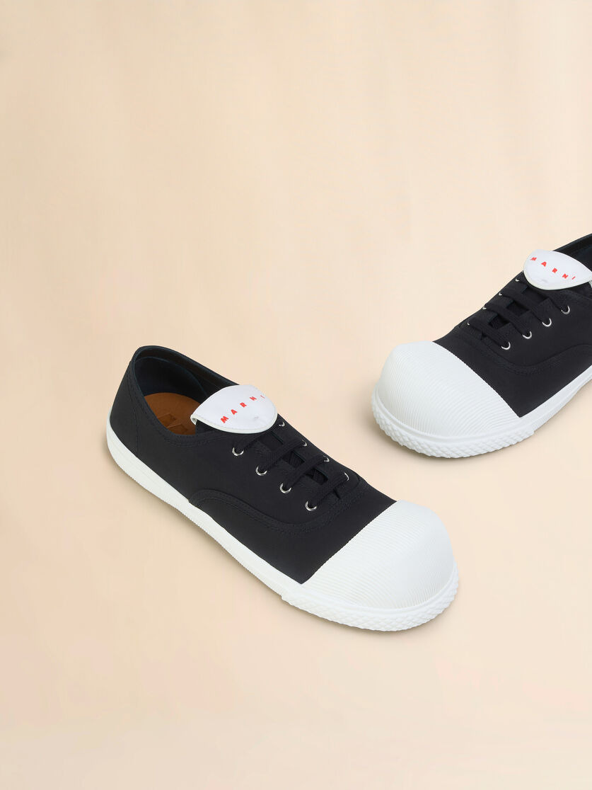 BLACK CANVAS NEW WAVE SNEAKER - 4