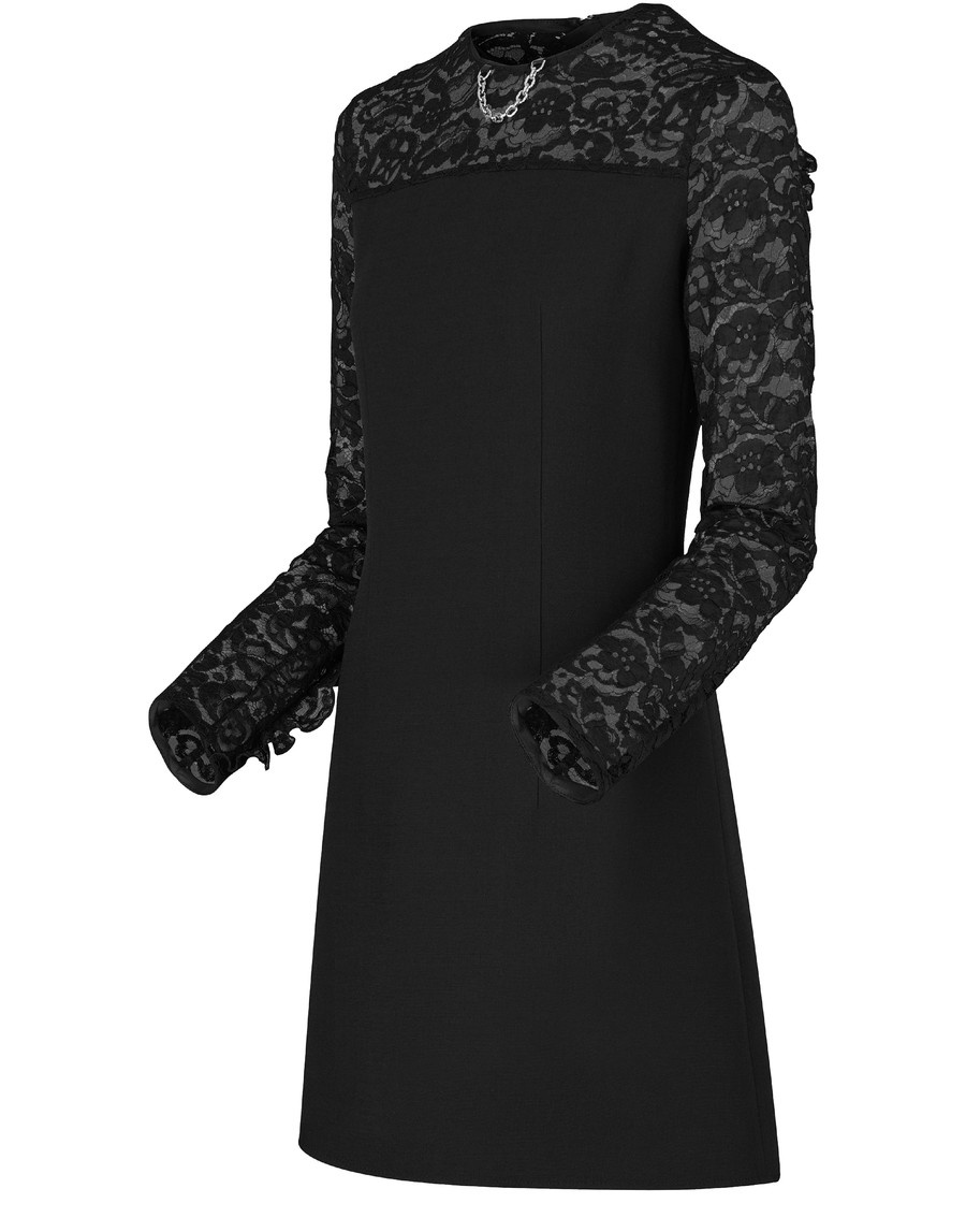 Monogram Lace Frill Sleeve Dress - 3