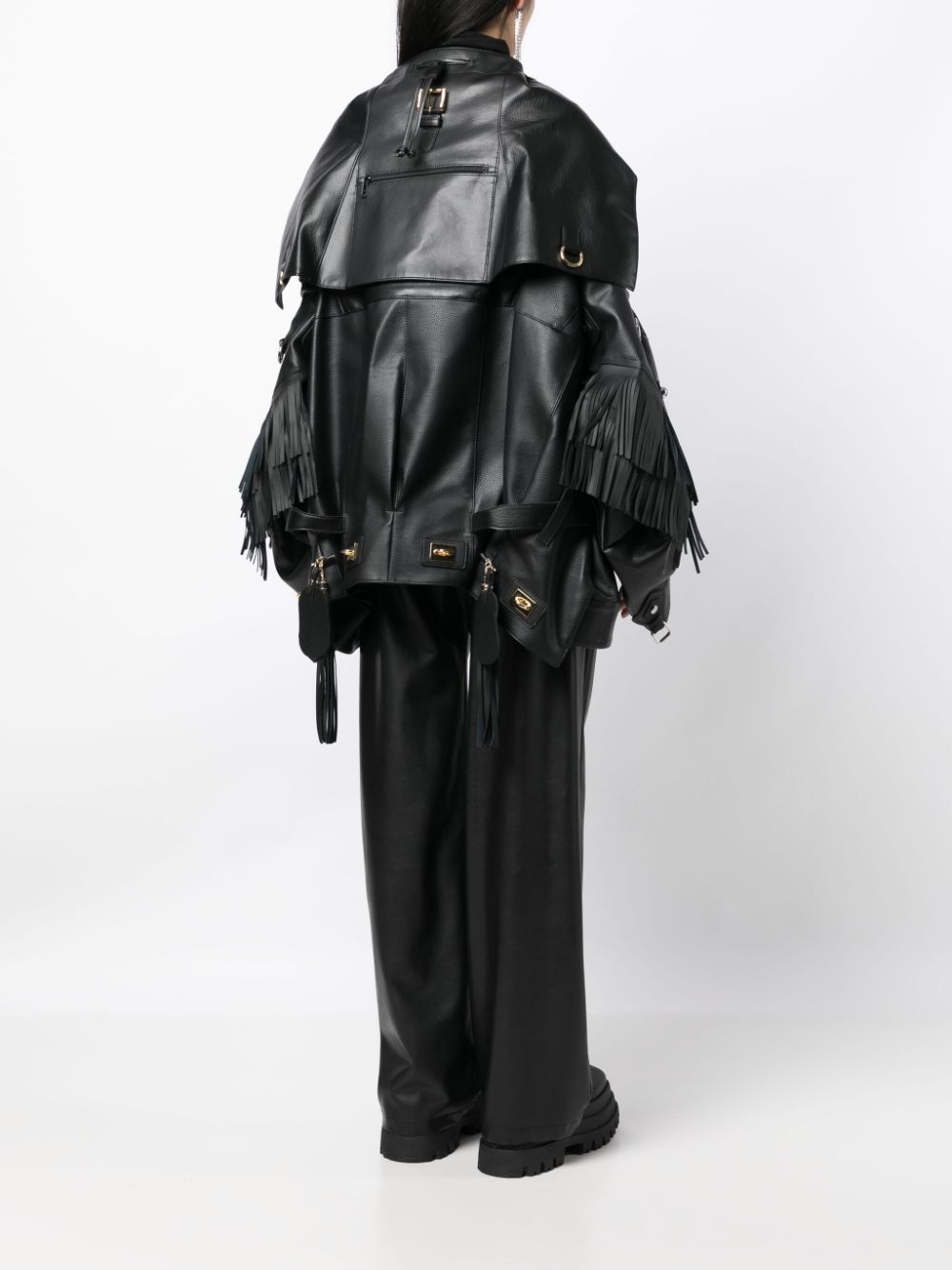 mixed-hardware buckled jacket - 4