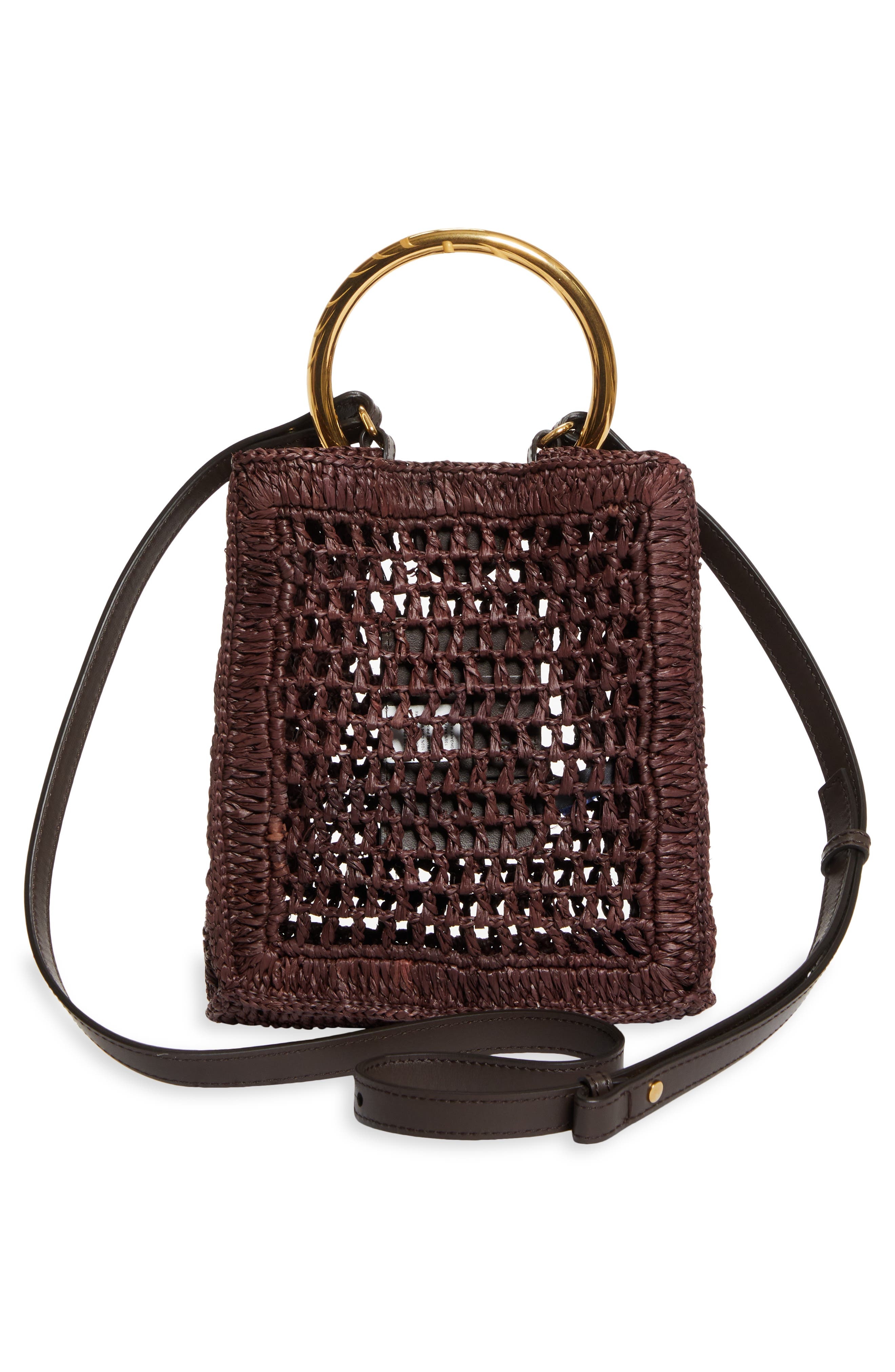 Chloé Mini Summer Banana Raffia Tote in Kohl Brown at Nordstrom - 4