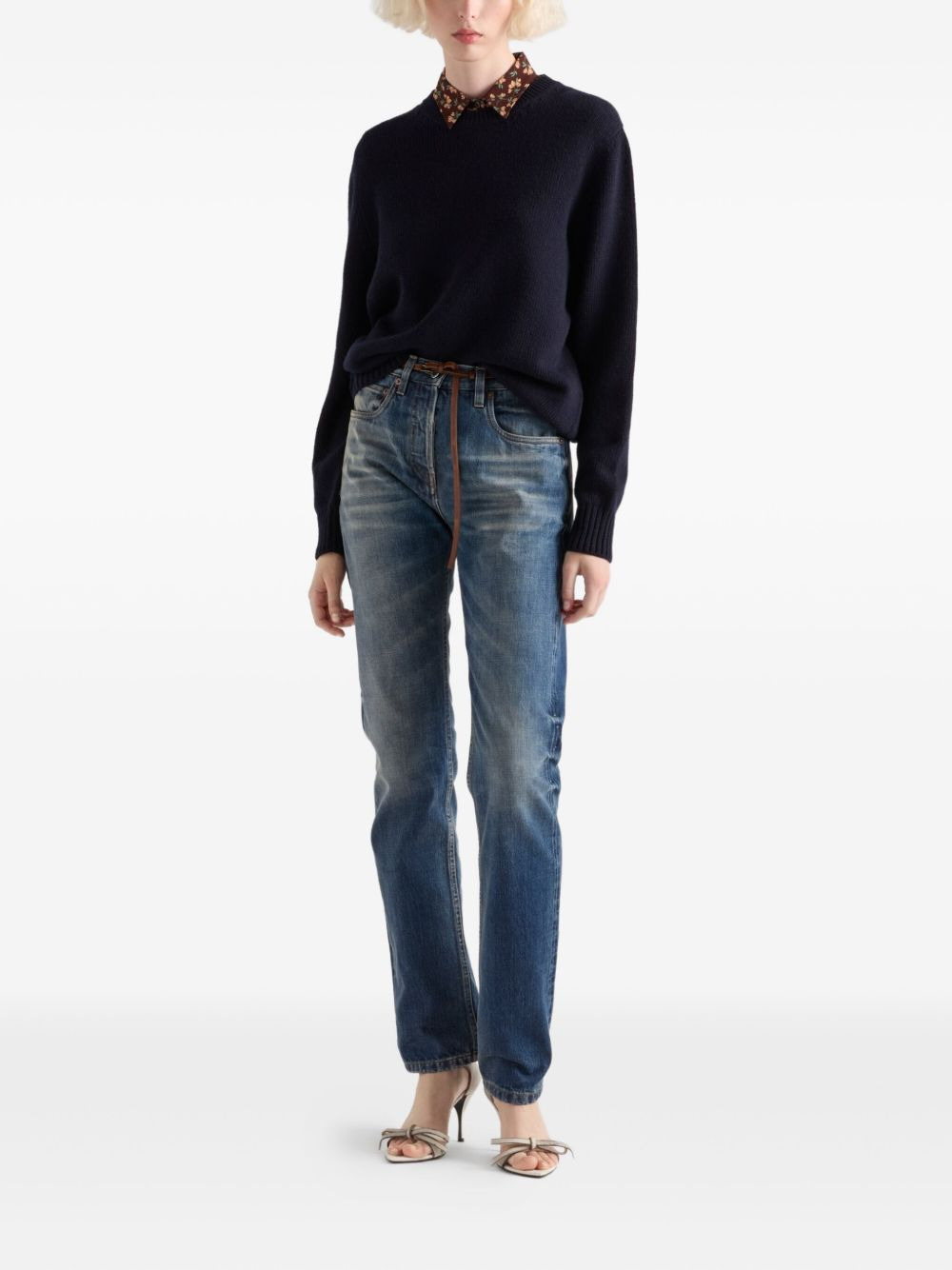 ribbed crew-neck sweater - 2